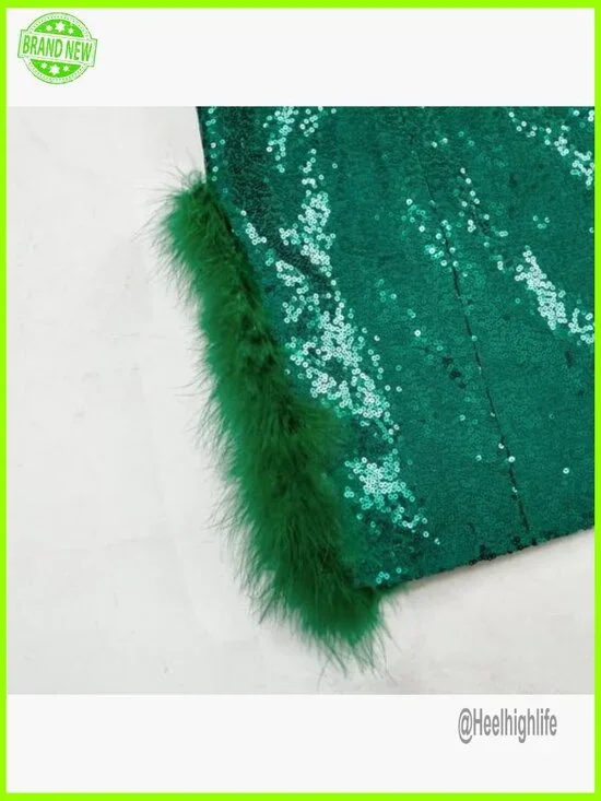 Sequin Blazer Slim Fit Long Sleeve Formal Jacket with Pockets - Picture 6 of 6